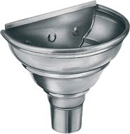 ZINC CUVETTE 1/2 RONDE DE FACE D 100 ZINC CUVETTE 1/2 RONDE DE FACE D 100